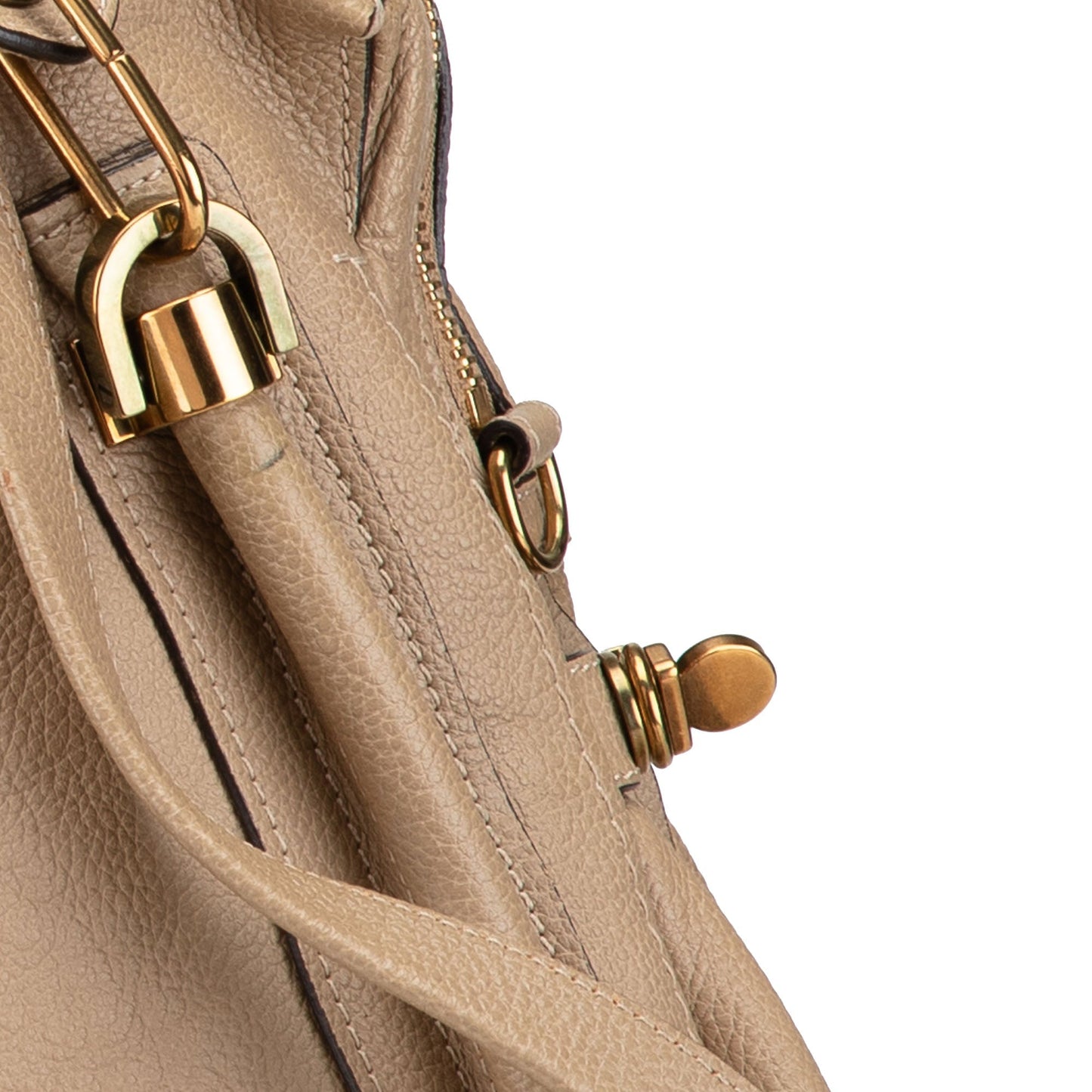 Chloé Large Leather Paraty Satchel Brown