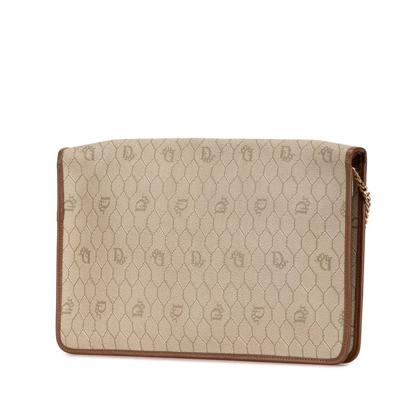 Dior Honeycomb Chain Crossbody Brown