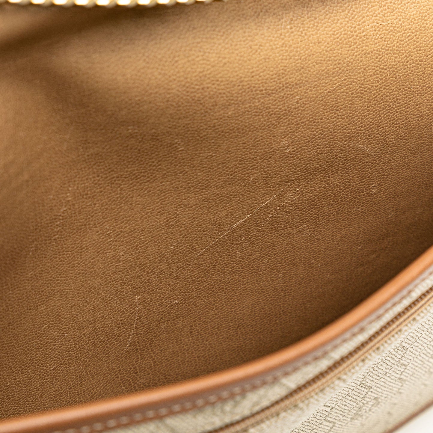 Dior Honeycomb Chain Crossbody Brown