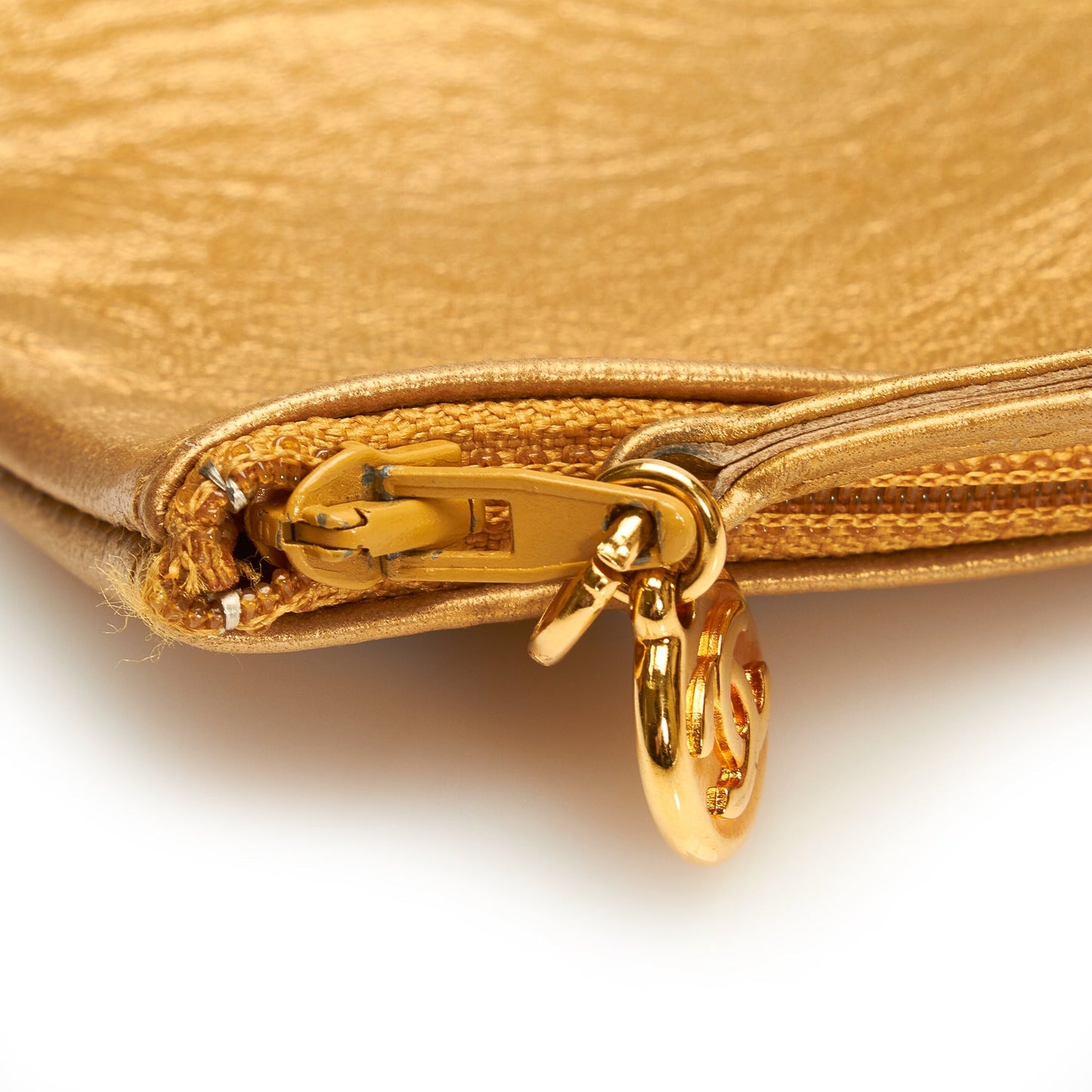 Chanel Brocade Bucket Bag Gold