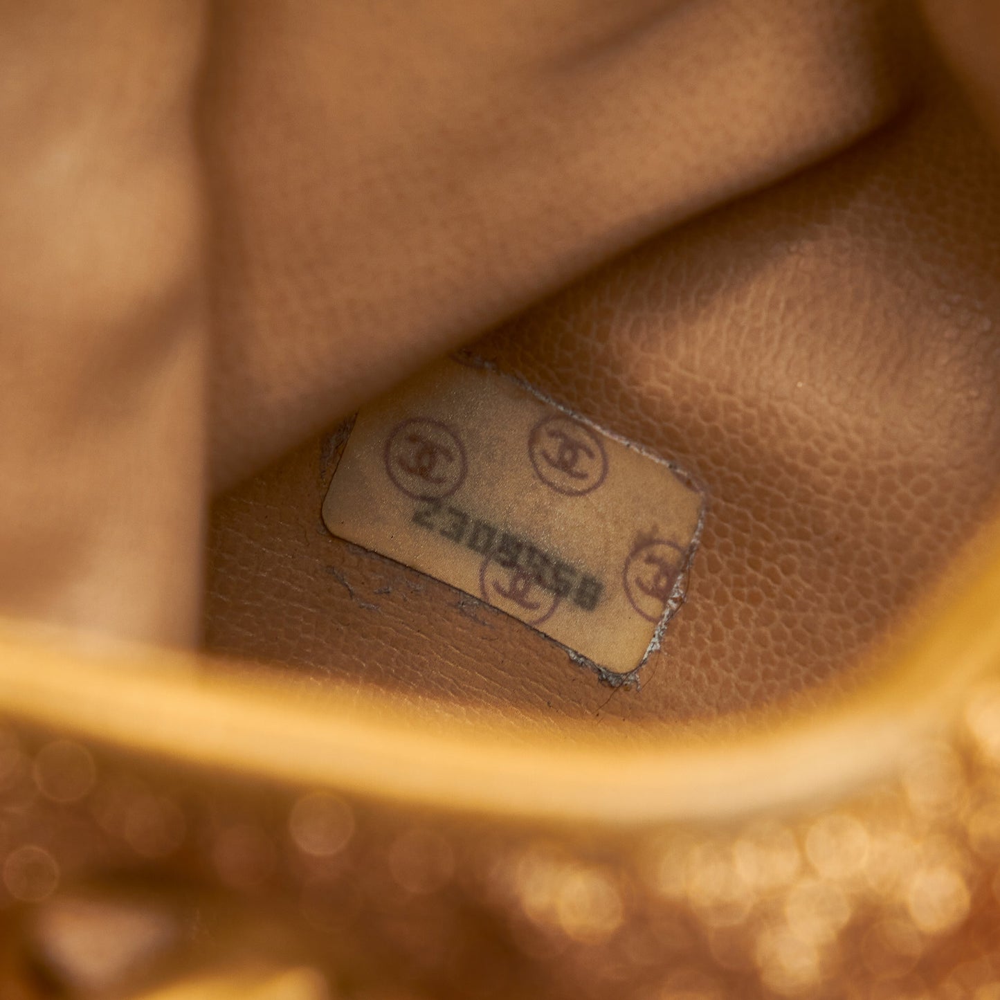 Chanel Brocade Bucket Bag Gold