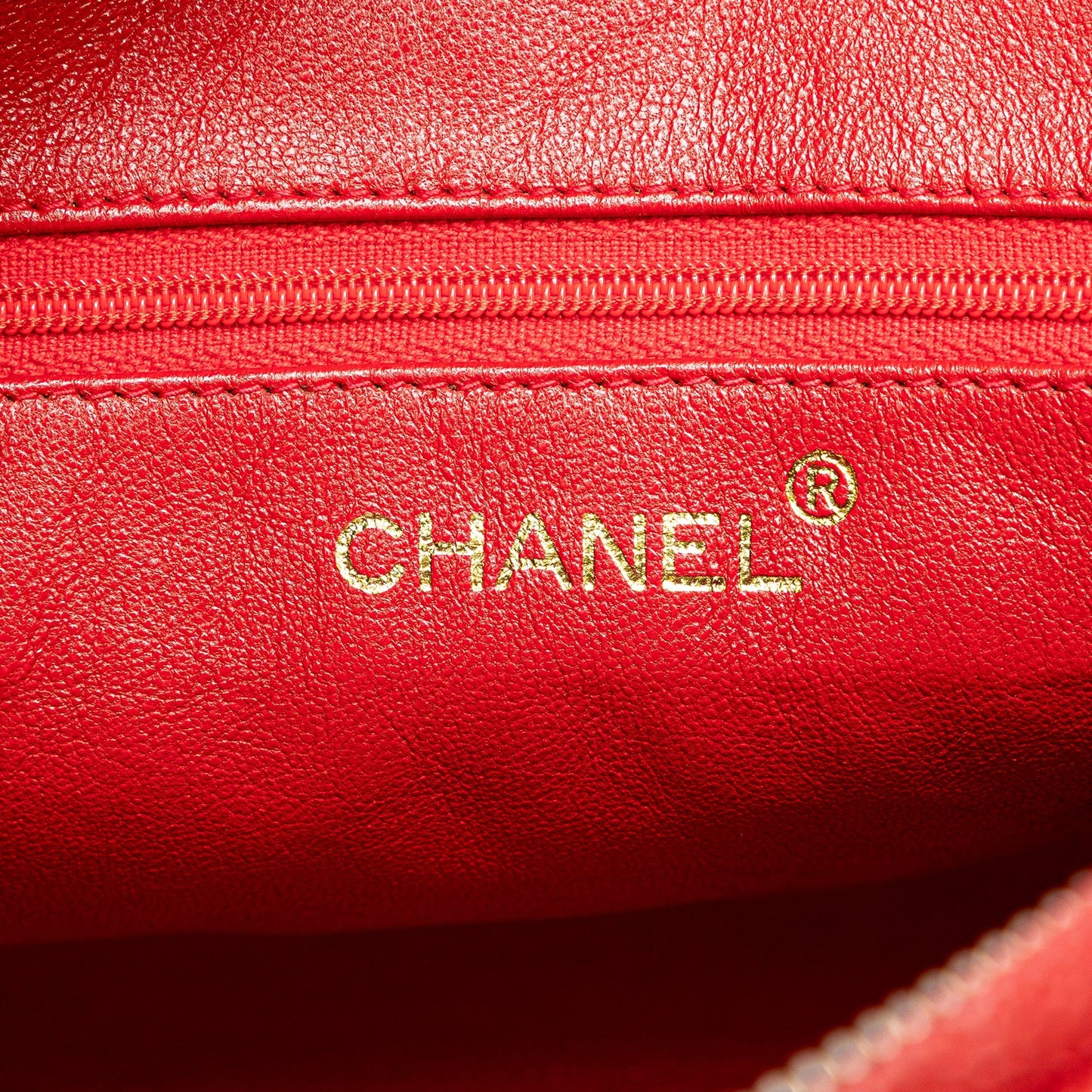 Chanel CC Quilted Caviar Chain Camera Bag Red