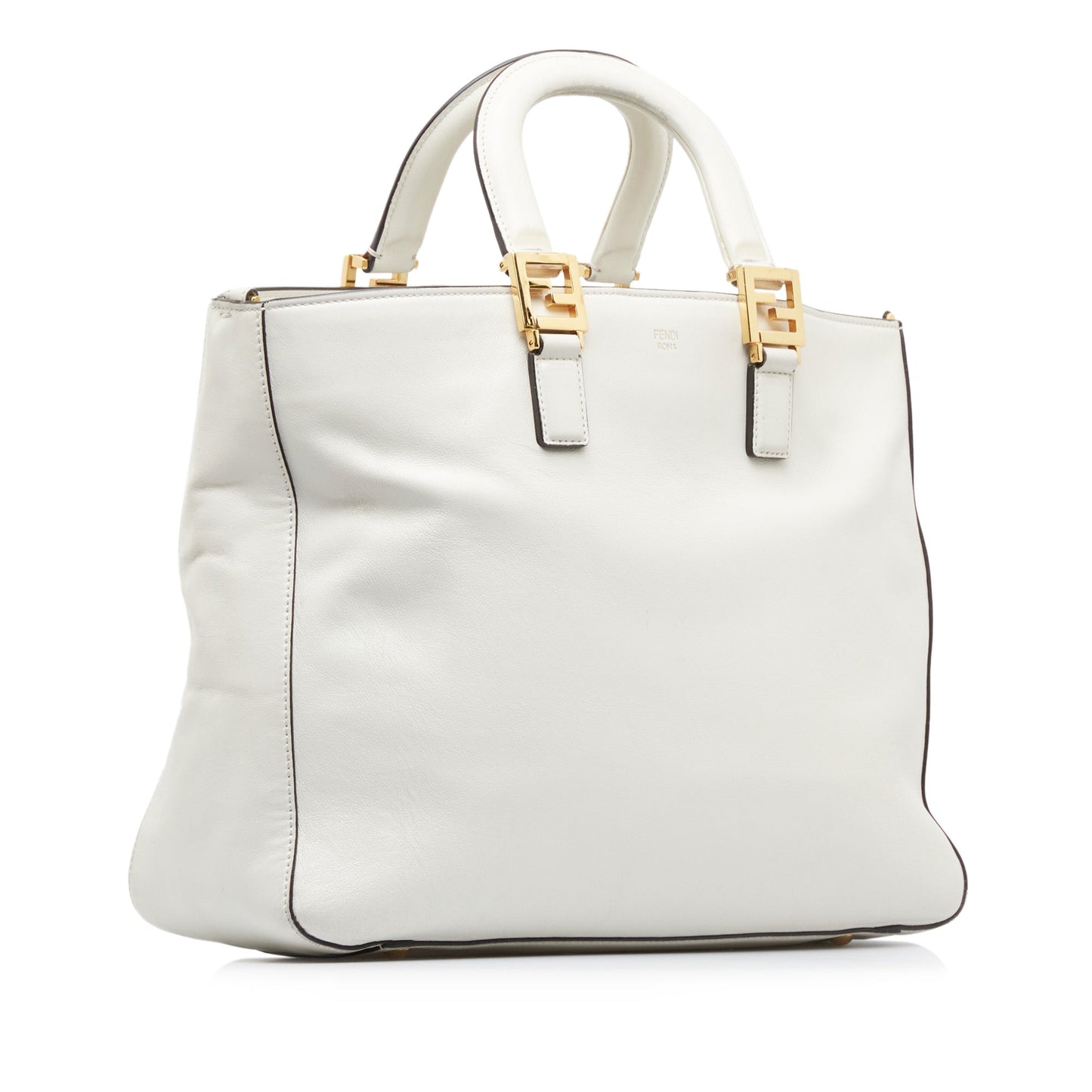 Fendi Medium Glacier FF Tote White