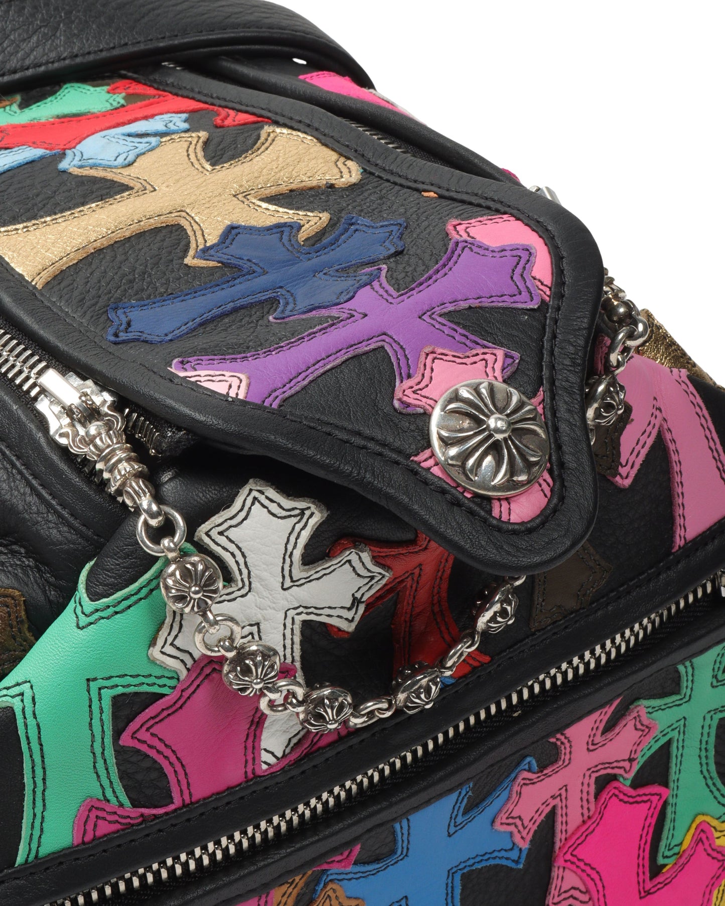 Multicolor Cross Patch Cemetery Large Duffle Bag