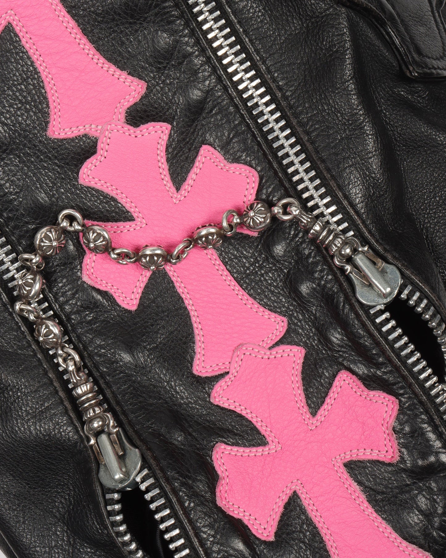 Leather Cross Patch Duffle Bag