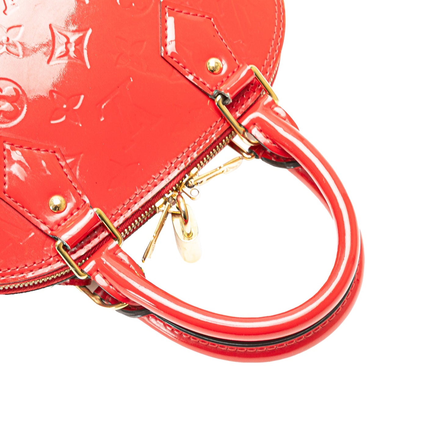 Louis Vuitton Monogram Vernis Alma BB Red