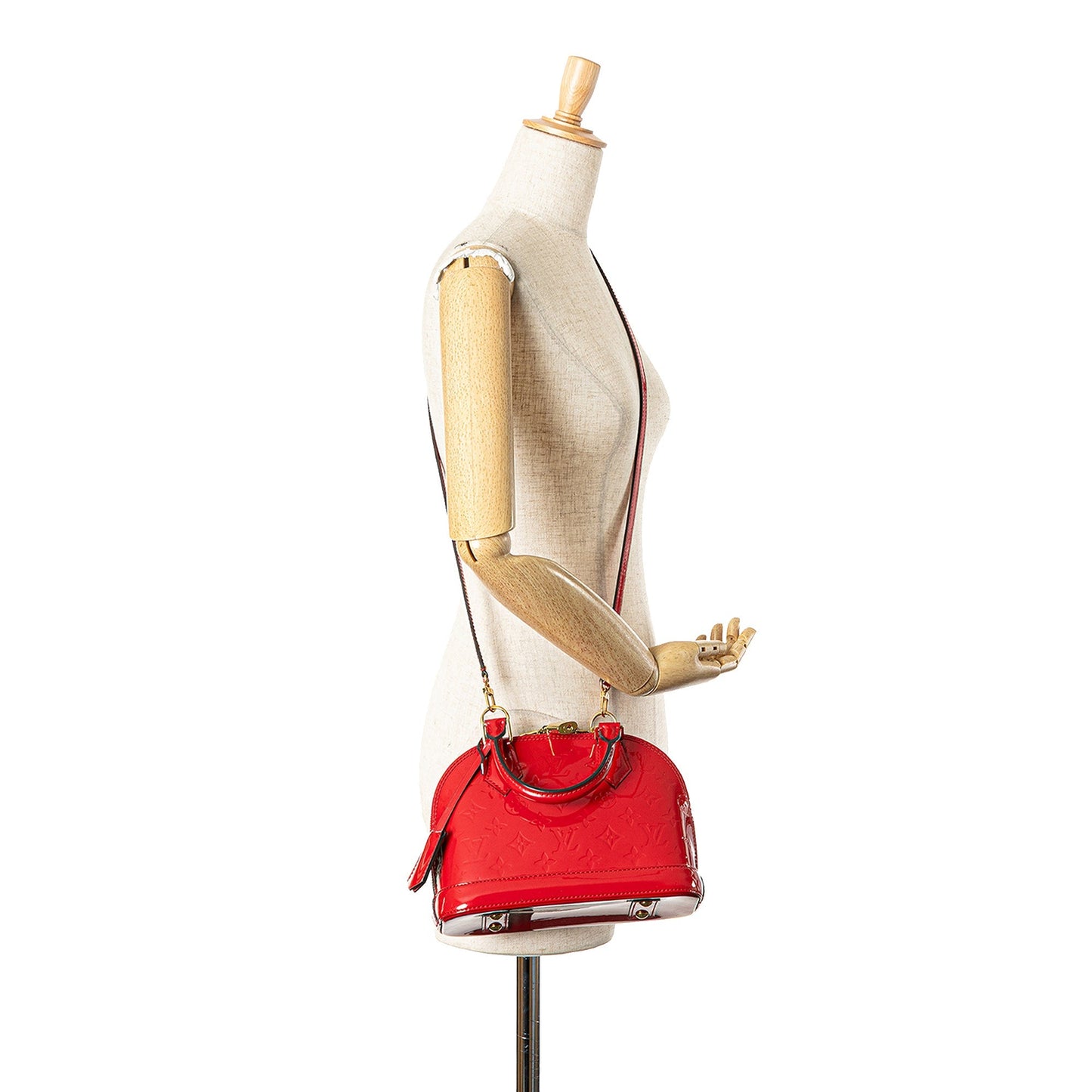 Louis Vuitton Monogram Vernis Alma BB Red