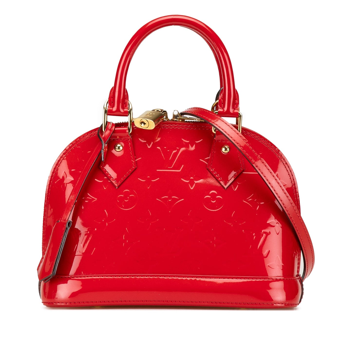 Louis Vuitton Monogram Vernis Alma BB Red
