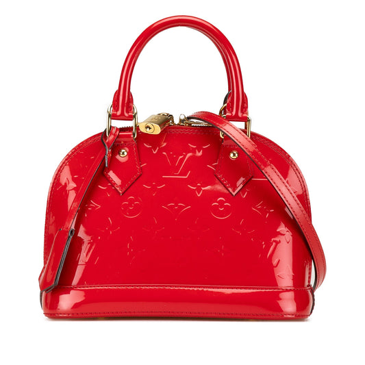 Louis Vuitton Monogram Vernis Alma BB Red