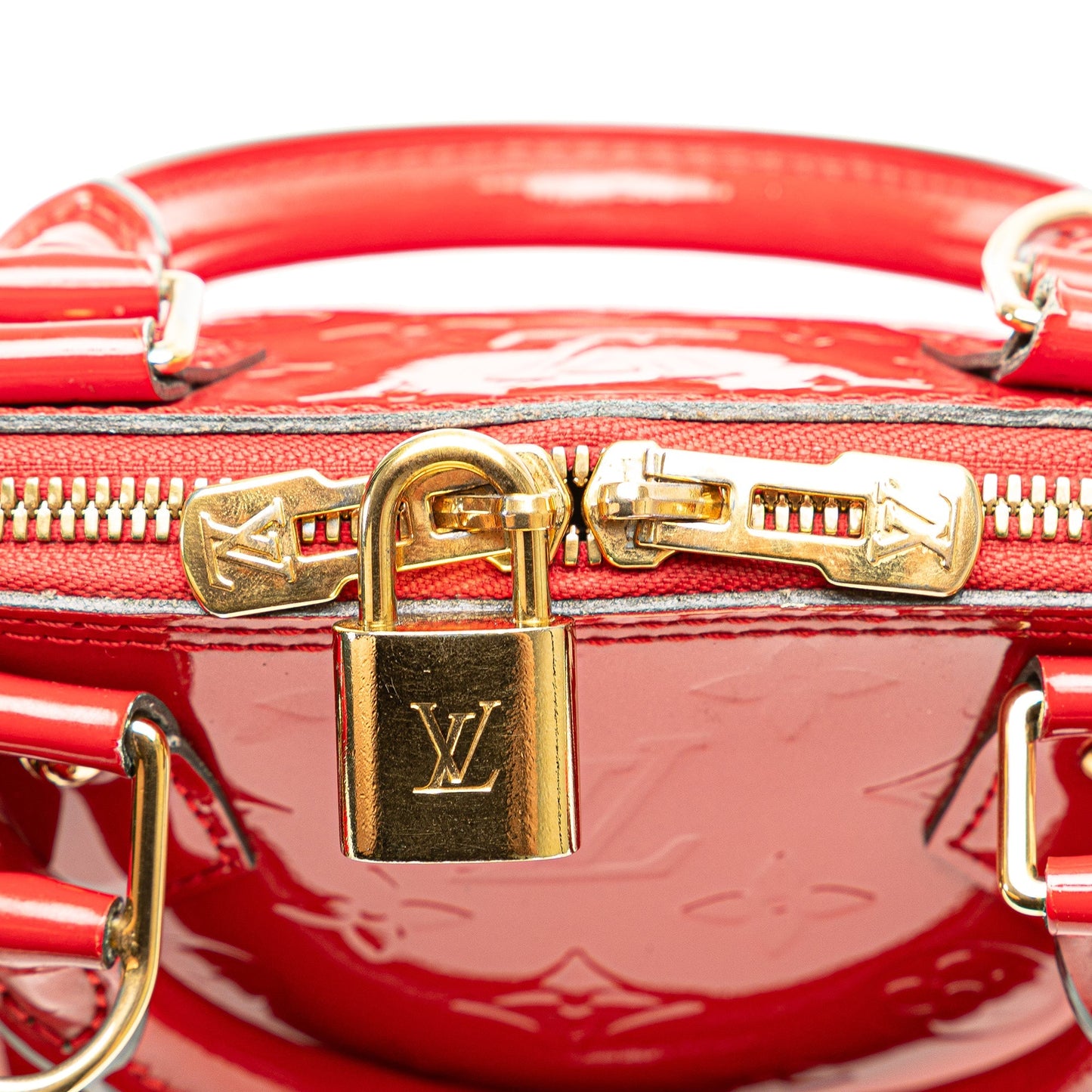 Louis Vuitton Monogram Vernis Alma BB Red