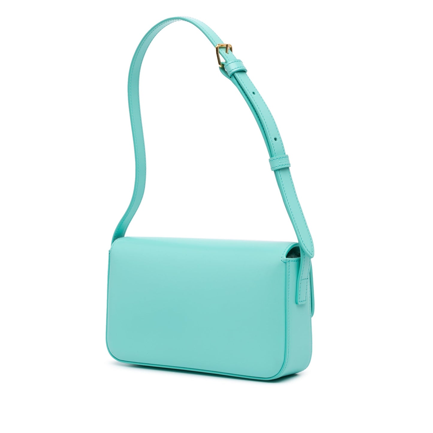 Celine Triomphe Leather Claude Shoulder Bag Blue