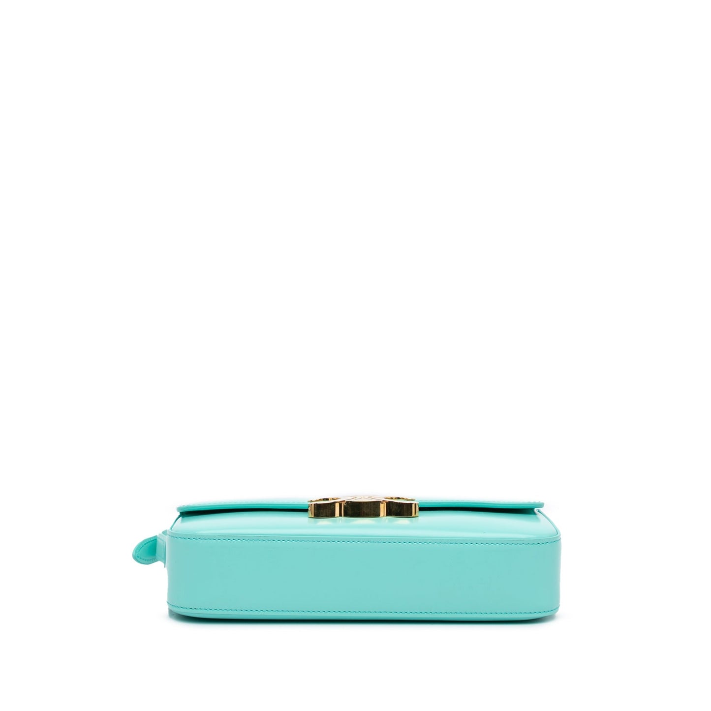 Celine Triomphe Leather Claude Shoulder Bag Blue