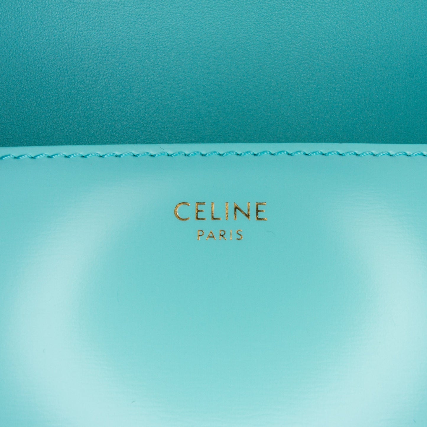 Celine Triomphe Leather Claude Shoulder Bag Blue