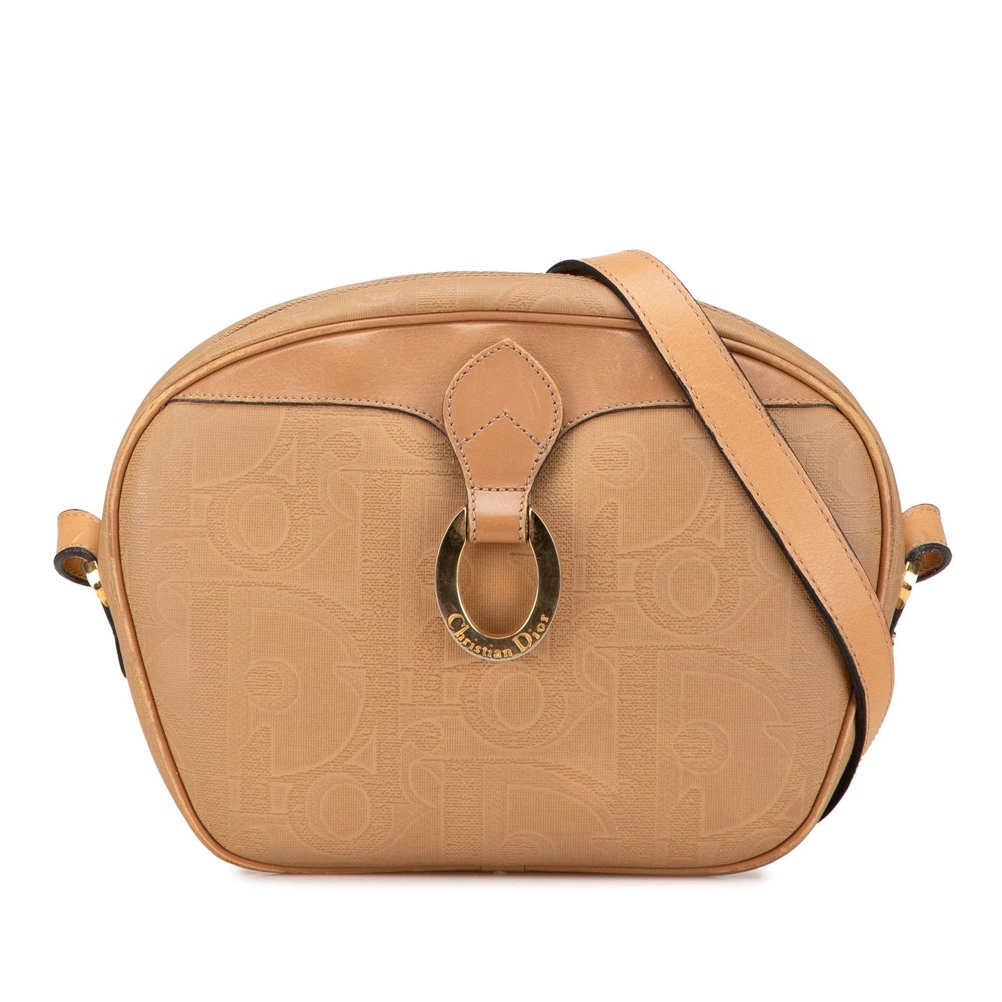 Dior Oblique Trotter Coated Canvas Crossbody Brown