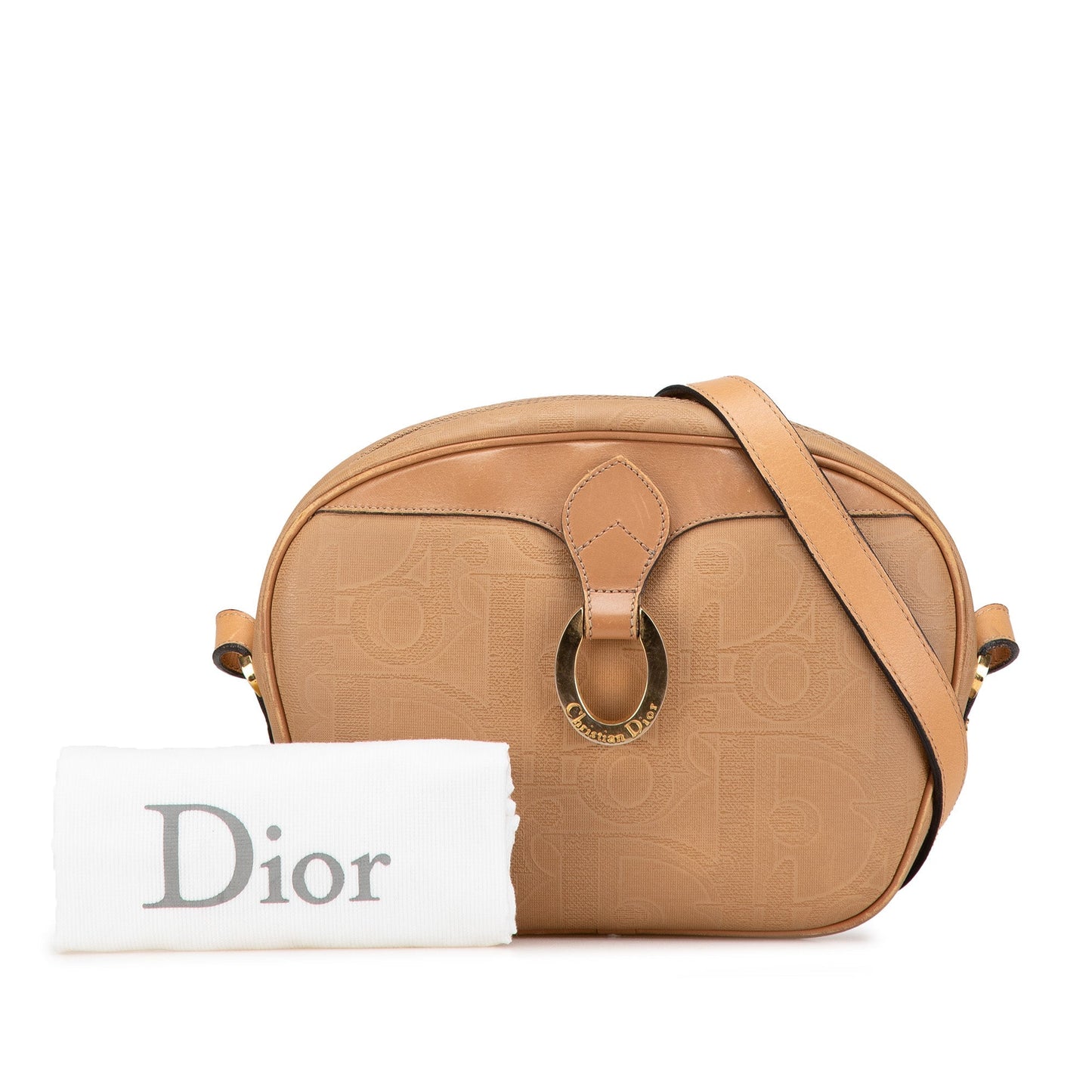 Dior Oblique Trotter Coated Canvas Crossbody Brown