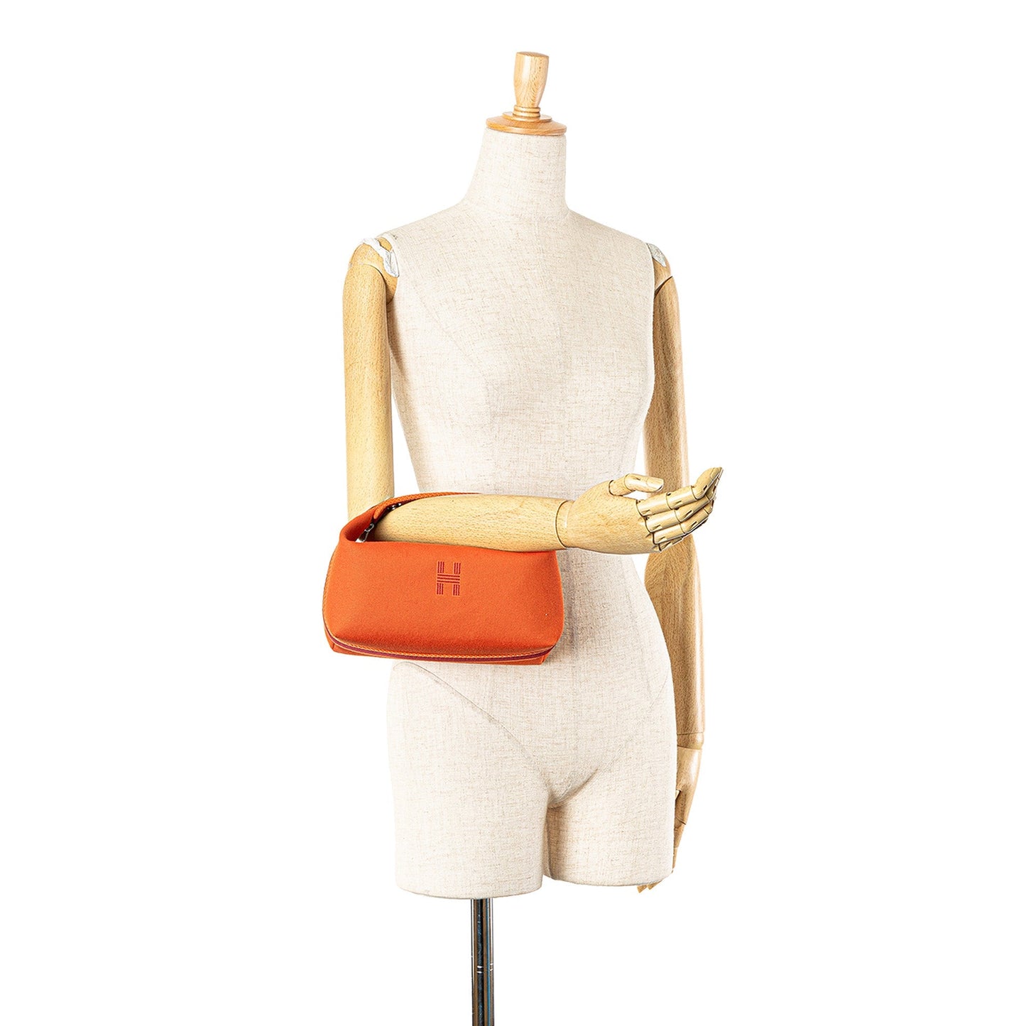 Hermès Small Toile Bride A Brac Orange