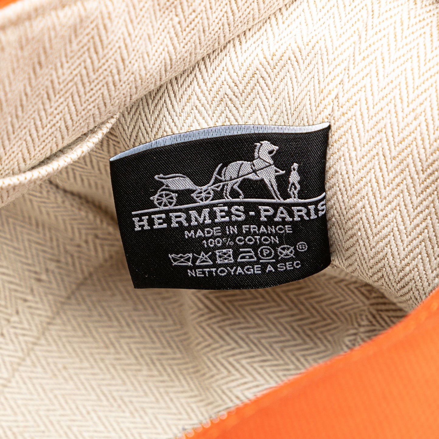 Hermès Small Toile Bride A Brac Orange