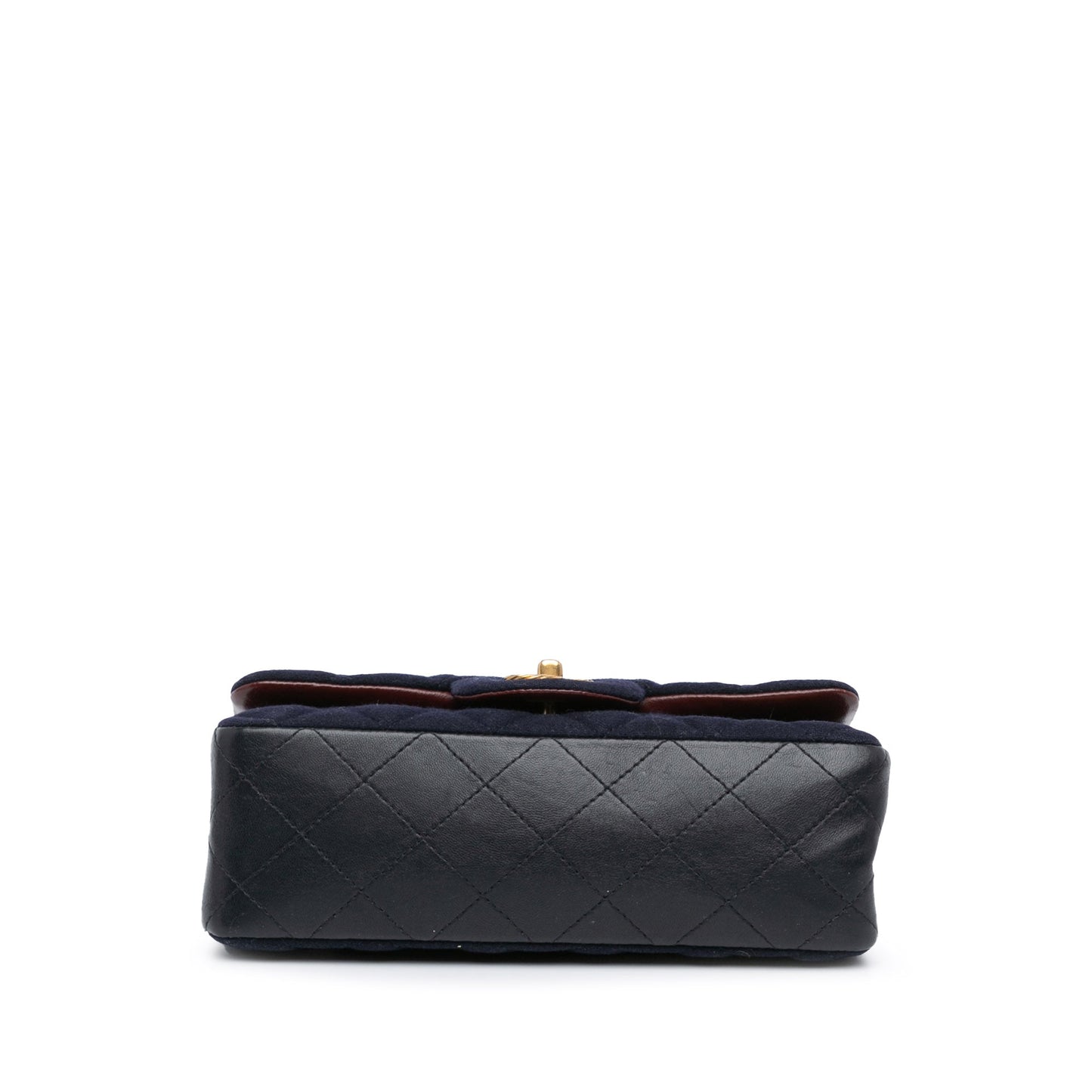 Chanel Mini Rectangular Classic Jersey Sailor Single Flap Blue