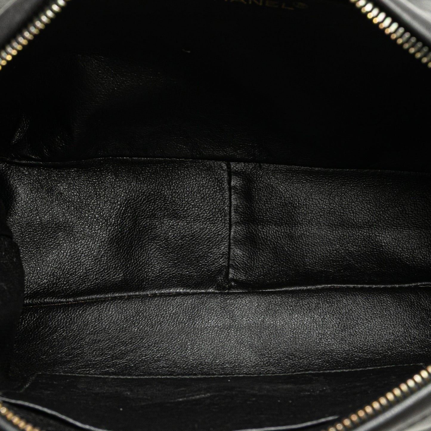 Chanel CC Quilted Lambskin Tassel Crossbody Black