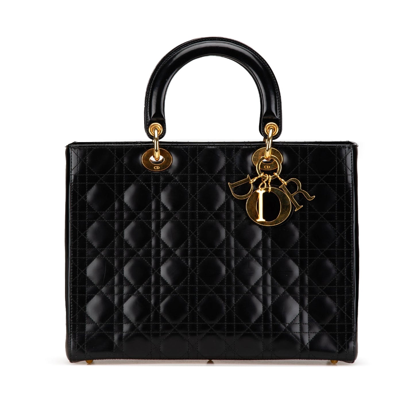 Dior Large Lambskin Cannage Lady Dior Black