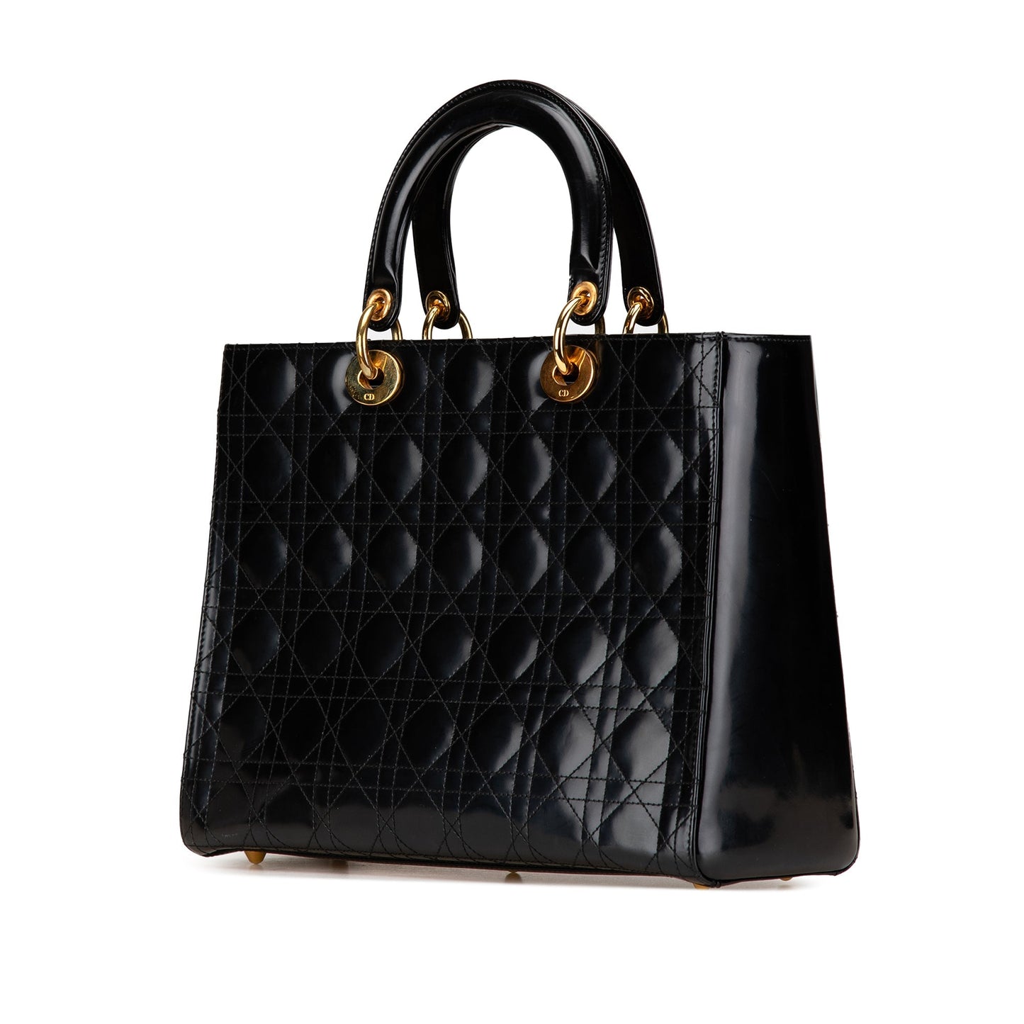 Dior Large Lambskin Cannage Lady Dior Black