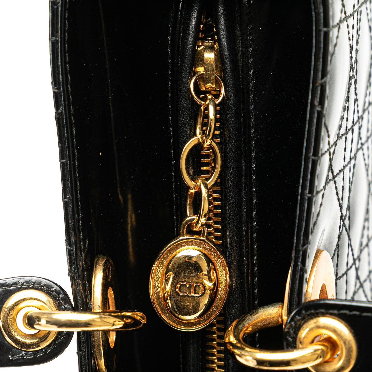 Dior Large Lambskin Cannage Lady Dior Black