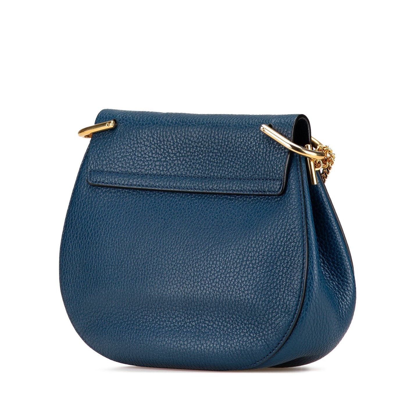 Chloé Small Leather Drew Crossbody Blue