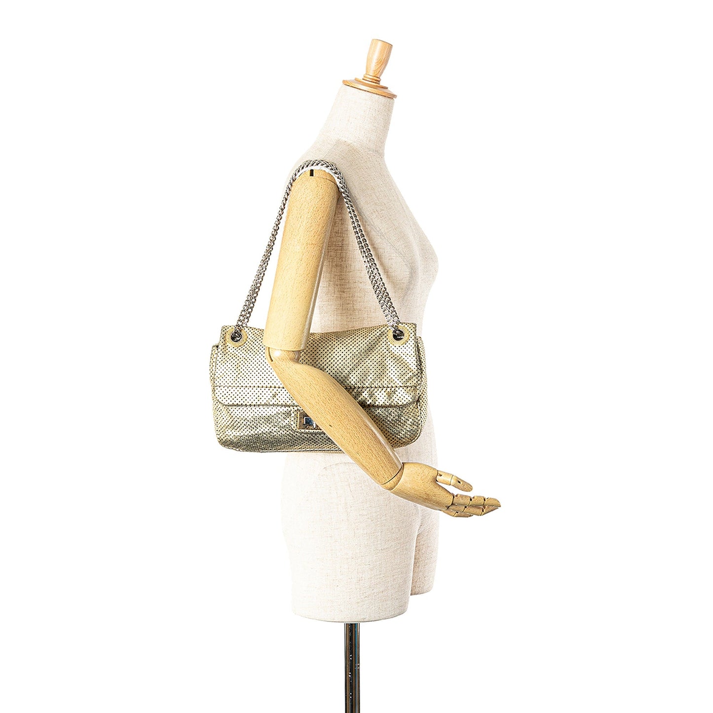 Chanel Medium Perforated Calfskin Reissue Drill Flap Gold