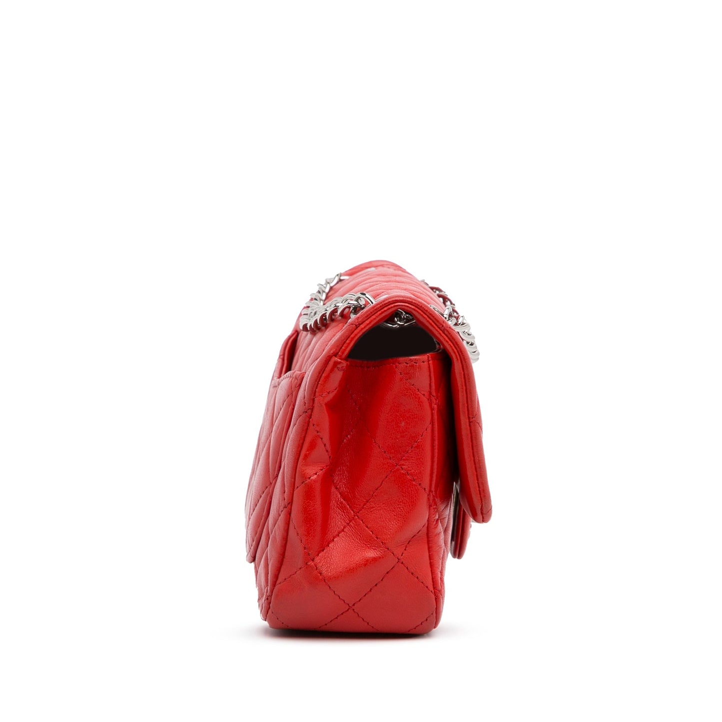 Chanel New Mini Classic Lambskin Single Flap Red