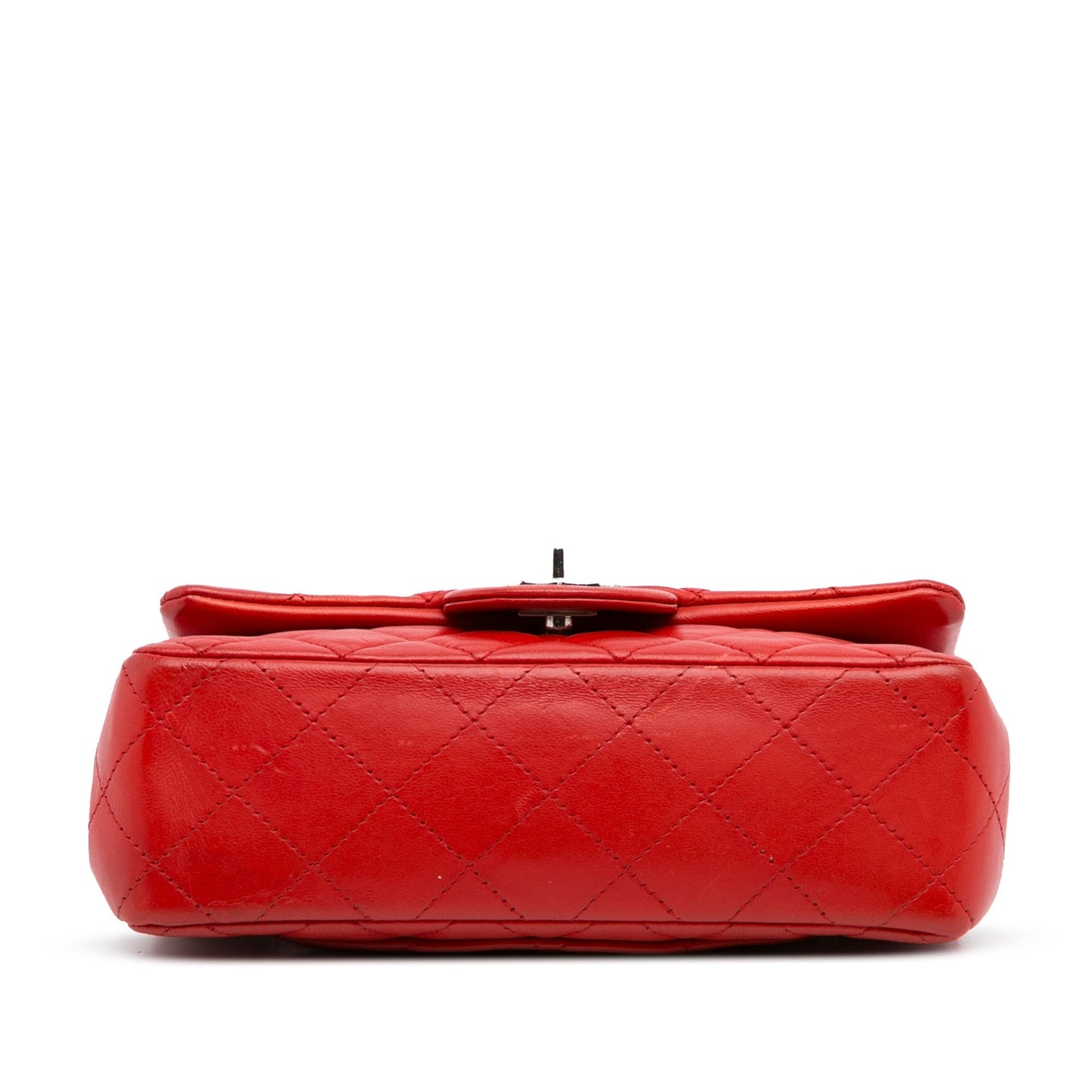 Chanel New Mini Classic Lambskin Single Flap Red