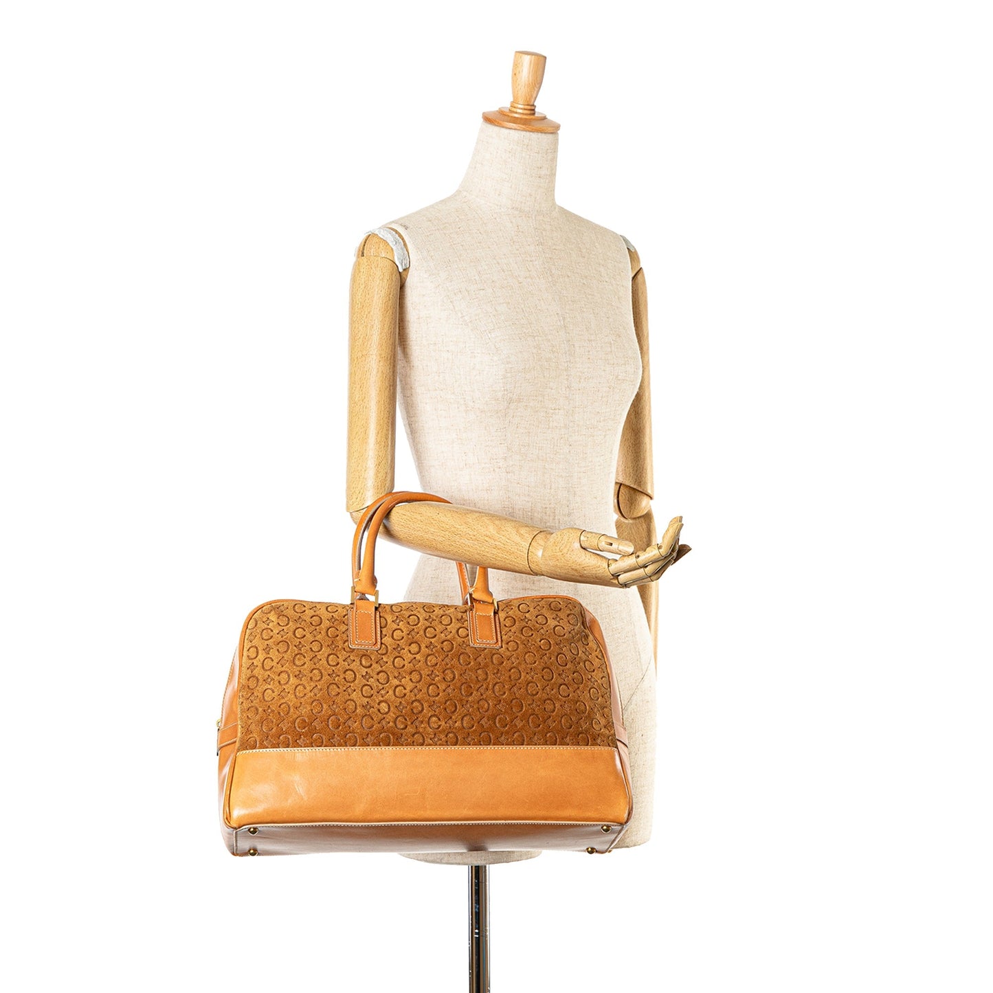 Celine Suede C Macadam Handbag Brown