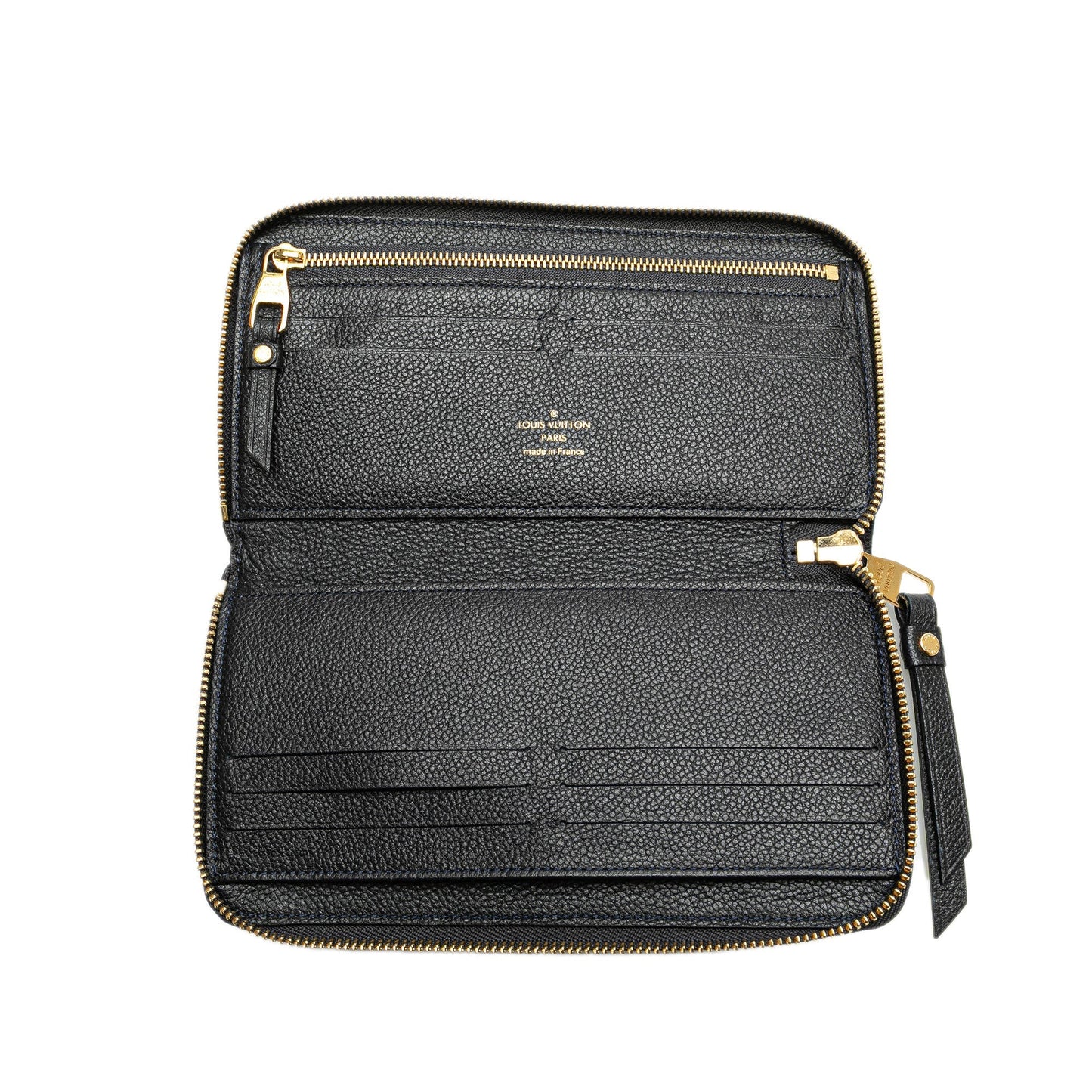 Louis Vuitton Monogram Empreinte Zippy Long Wallet Black