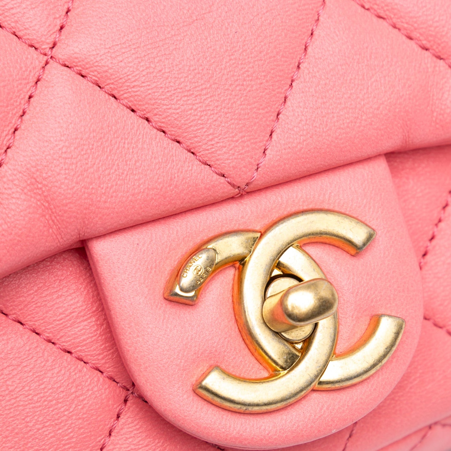 Chanel Mini Quilted Lambskin Funky Town Flap Pink