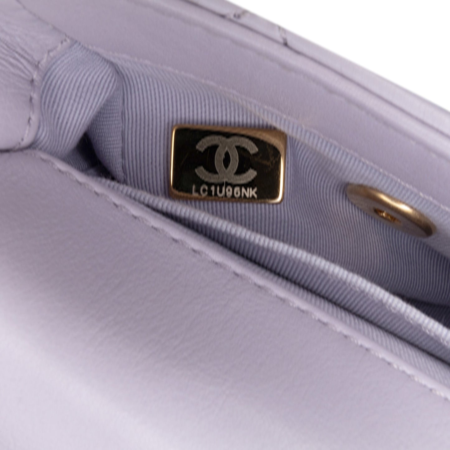 Chanel Mini Quilted Calfskin Framing Chain Flap Purple