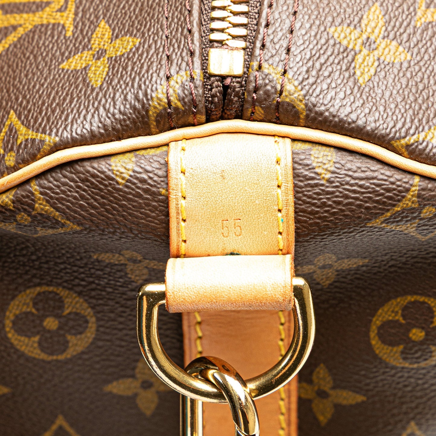 Louis Vuitton Monogram Keepall Bandouliere 55 Brown