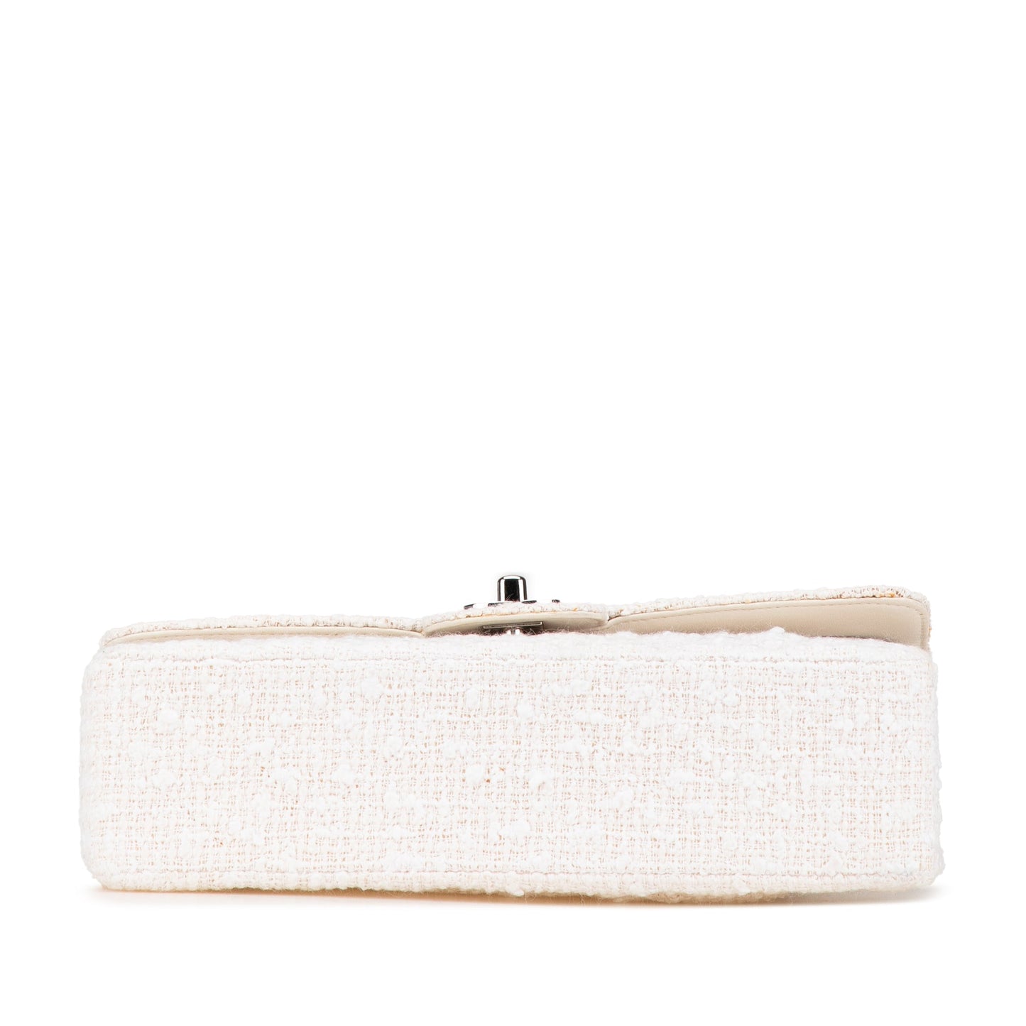 Chanel Medium Classic Tweed Double Flap White