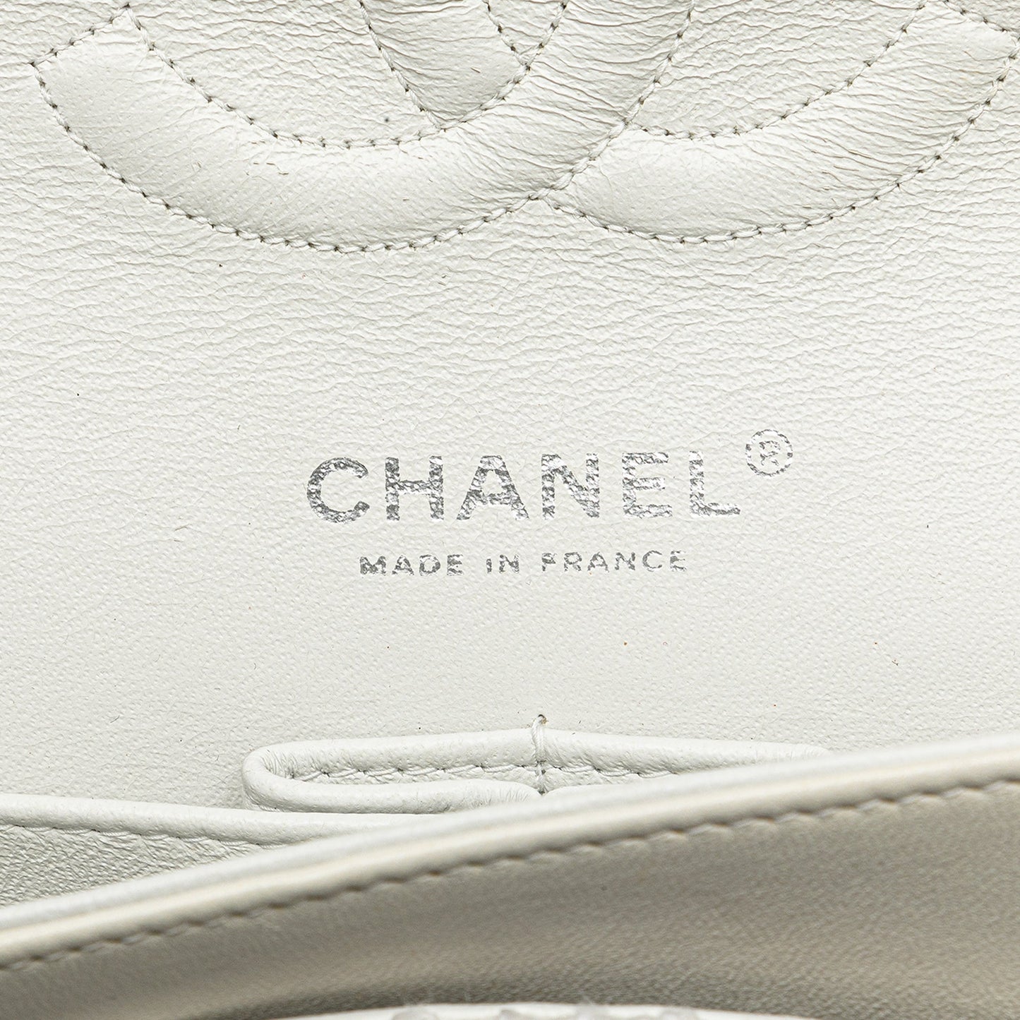Chanel Medium Classic Tweed Double Flap White