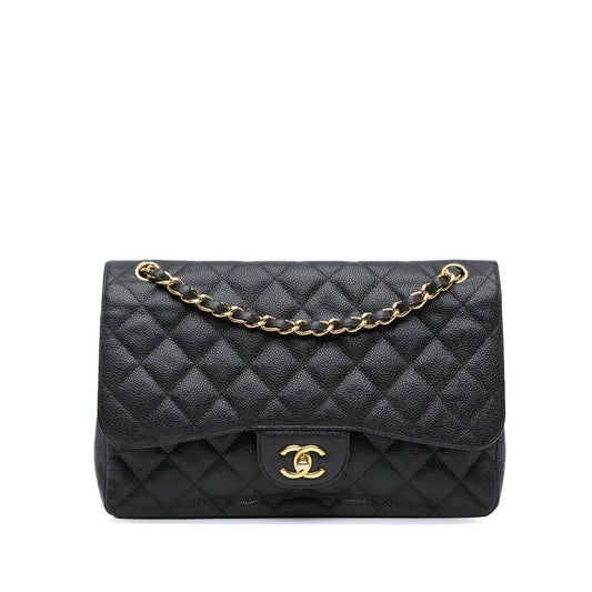 Chanel Jumbo Classic Caviar Double Flap Black