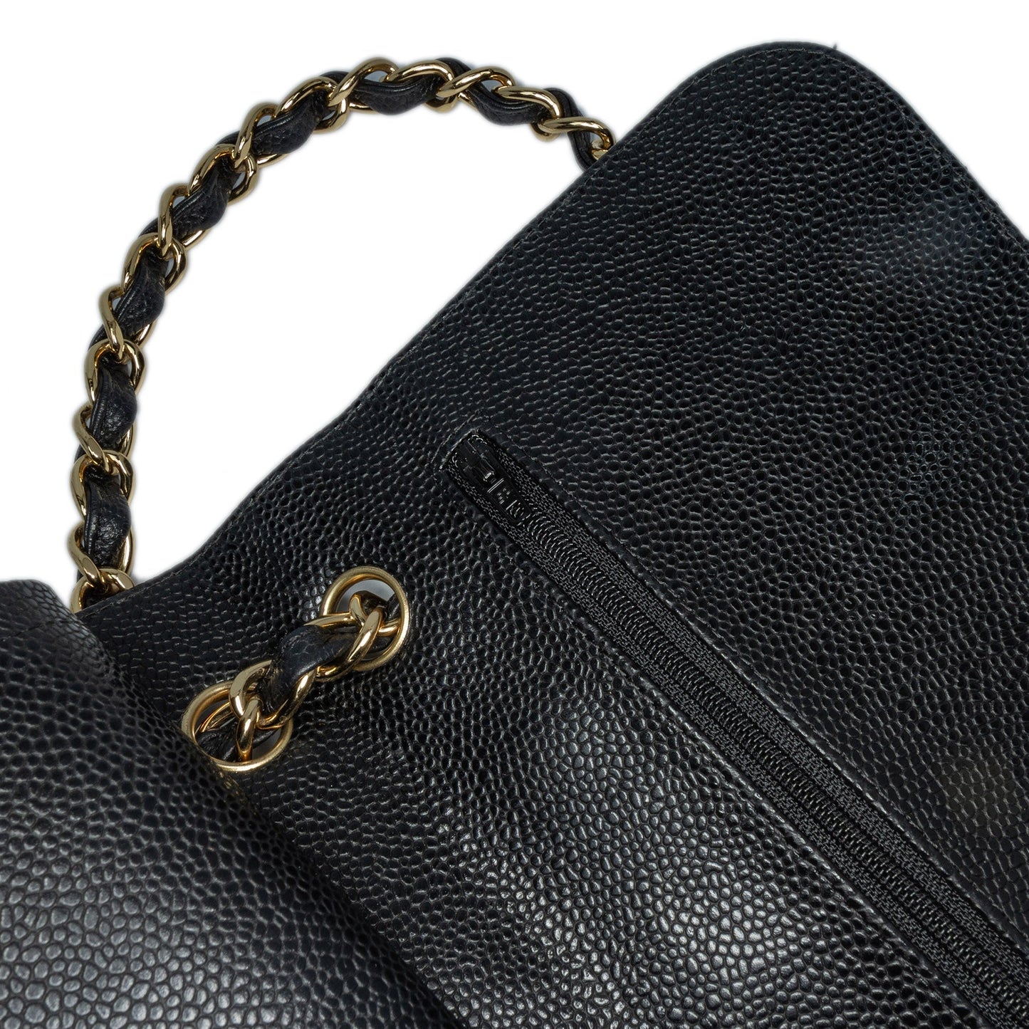 Chanel Jumbo Classic Caviar Double Flap Black