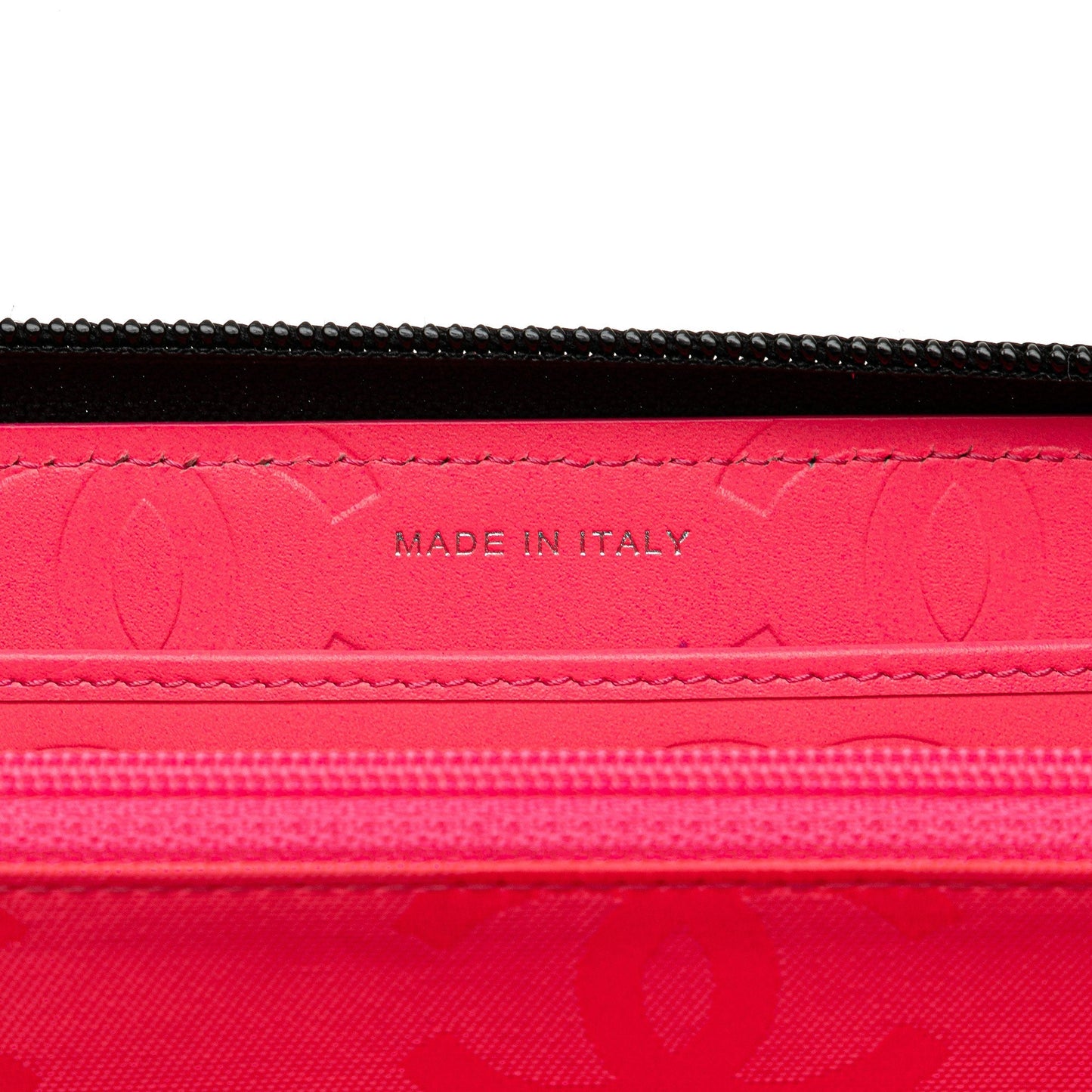 Chanel Lambskin Cambon Ligne Zip Around Long Wallet Black