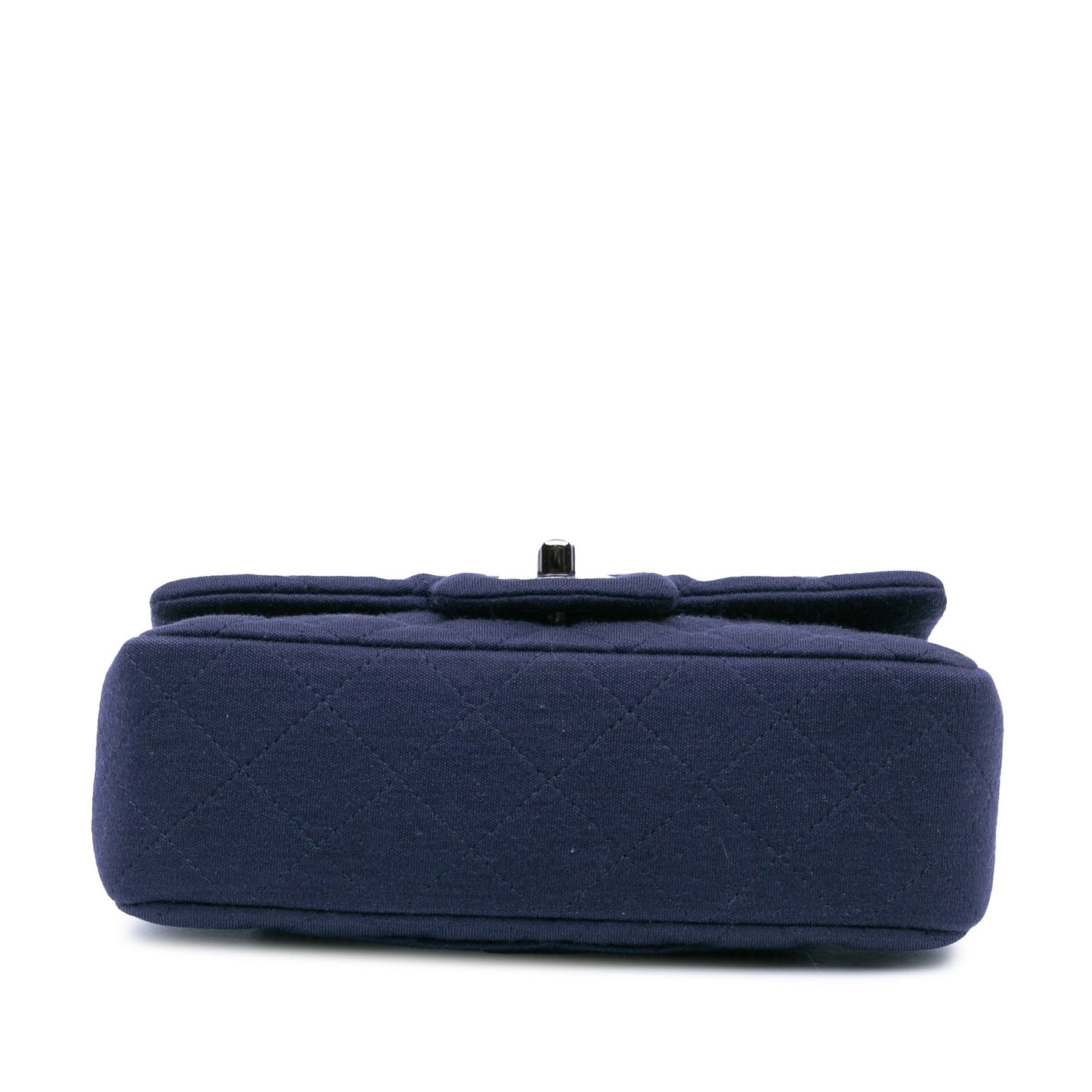 Chanel Mini Rectangular Classic Jersey Single Flap Blue