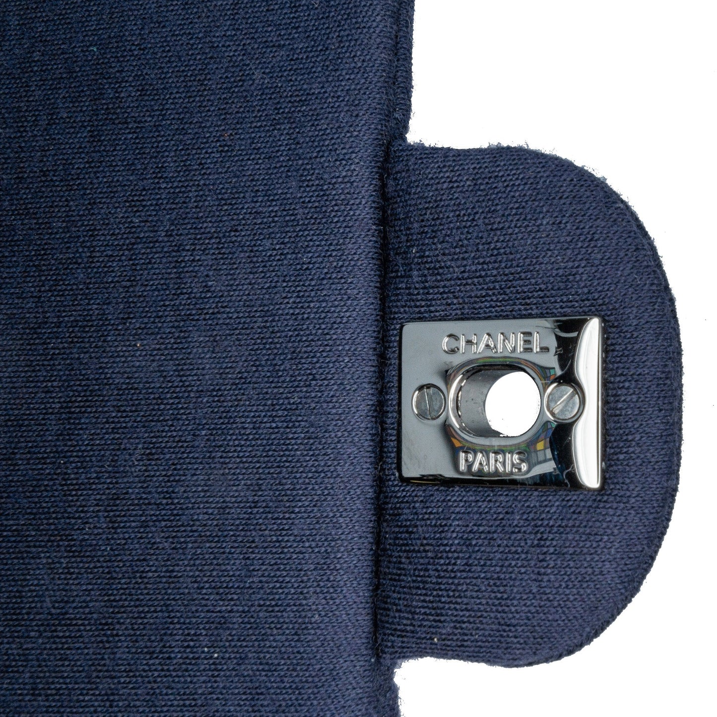 Chanel Mini Rectangular Classic Jersey Single Flap Blue
