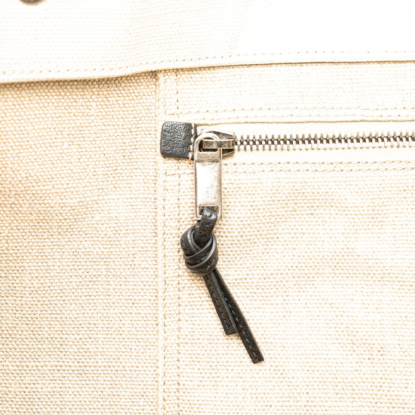Saint Laurent Canvas Rive Gauche Tote White