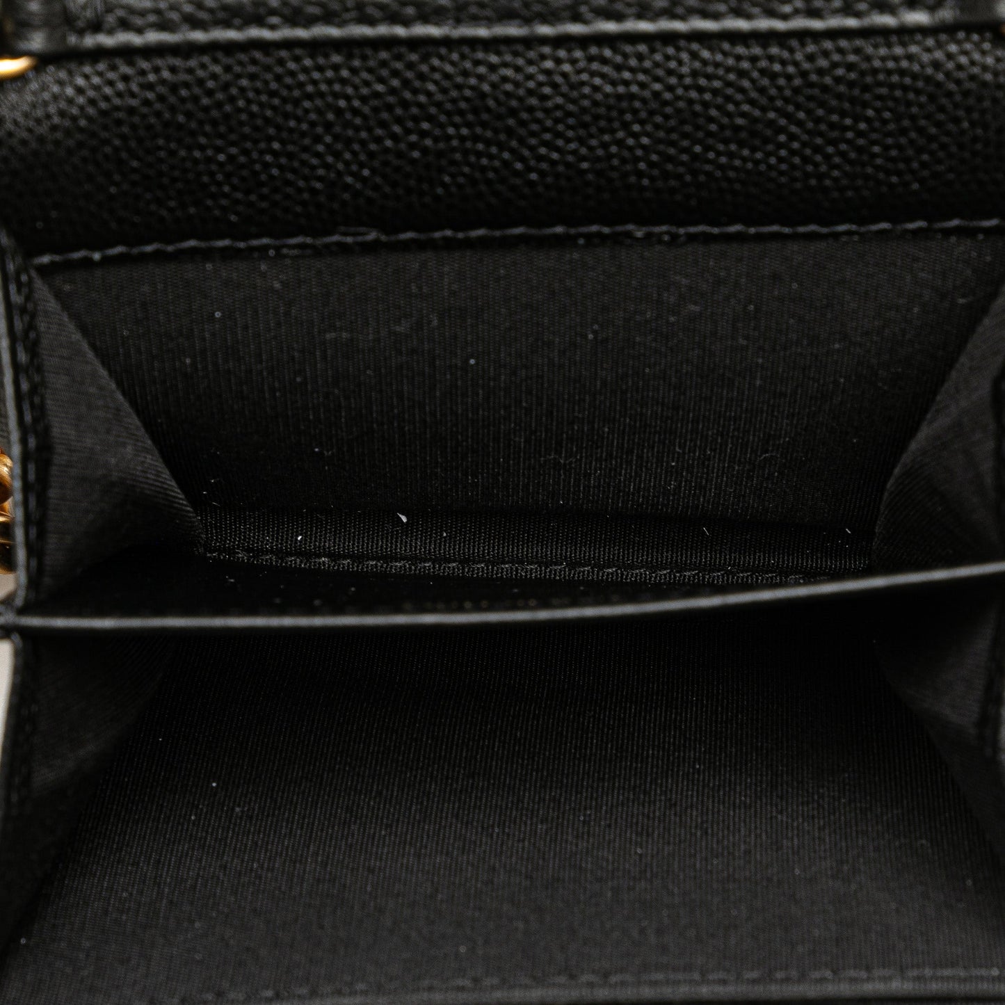 Chanel Quilted Caviar Boy Card Holder with Chain Black