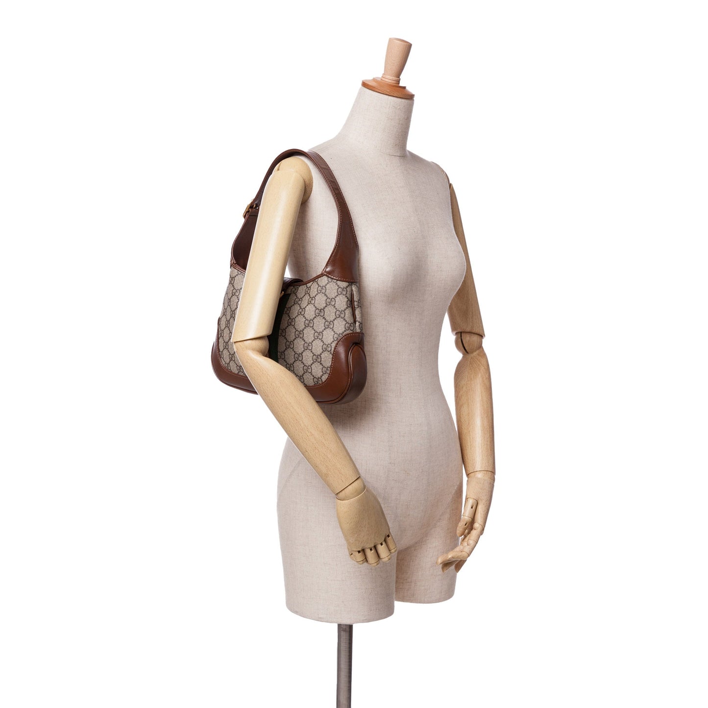 Gucci Small GG Supreme Jackie 1961 Crossbody Brown
