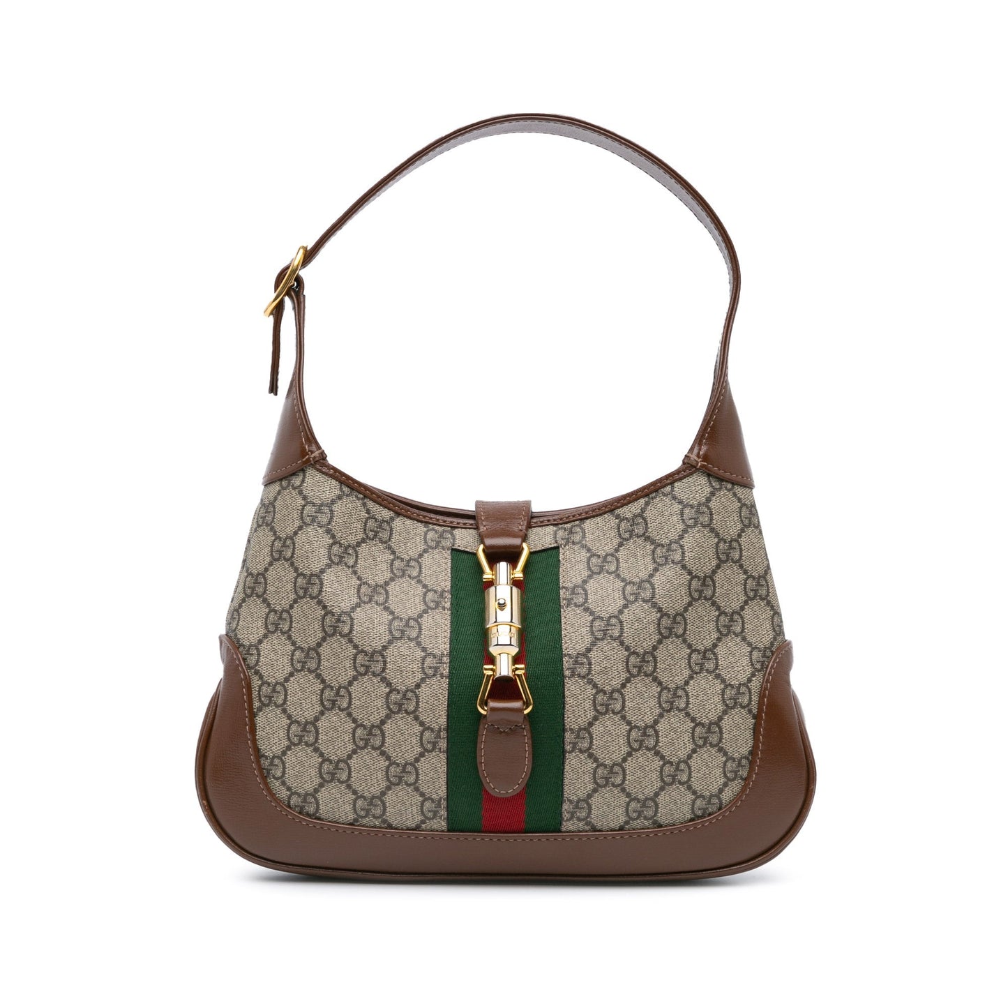 Gucci Small GG Supreme Jackie 1961 Crossbody Brown