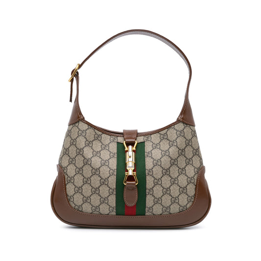 Gucci Small GG Supreme Jackie 1961 Crossbody Brown