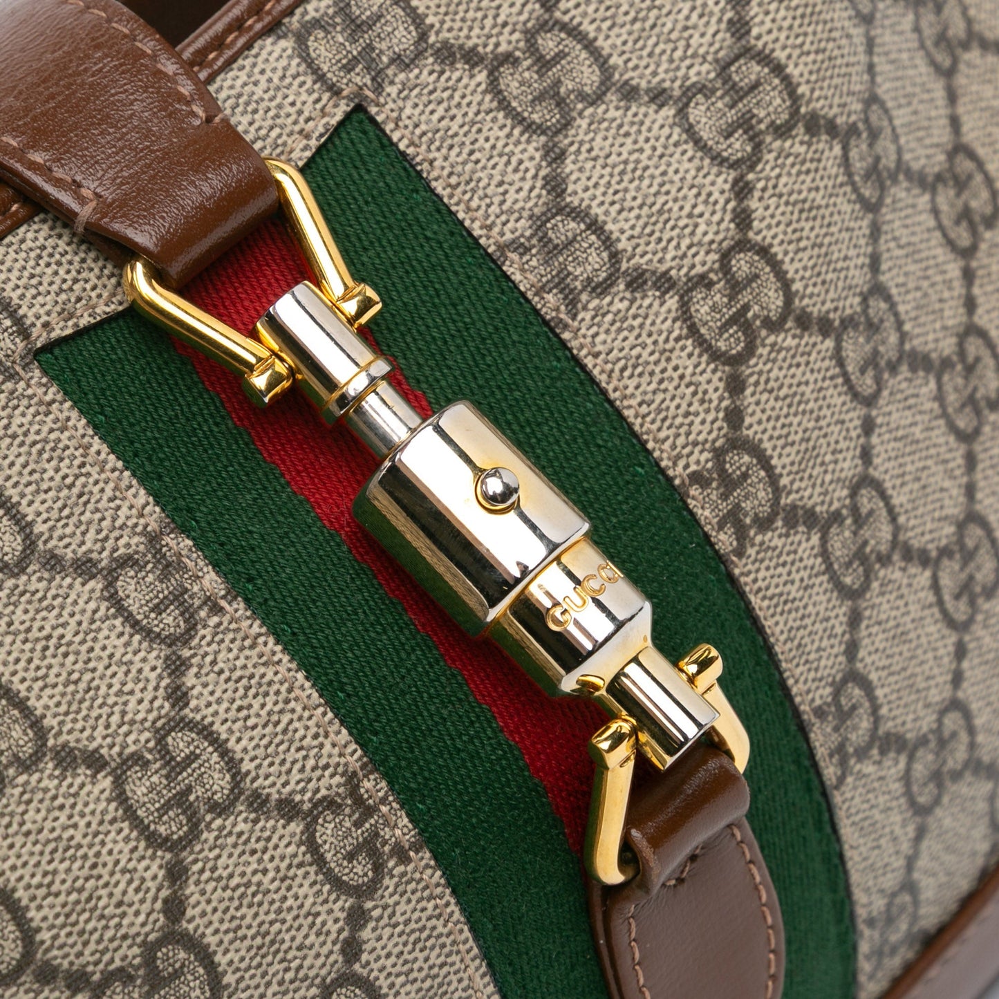 Gucci Small GG Supreme Jackie 1961 Crossbody Brown