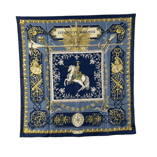Sattars Lvdovicvs Magnvs Silk Scarf Blue