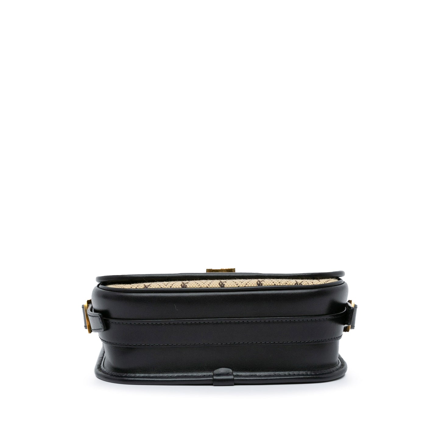 Saint Laurent Small Canvas Monogram All Over Crossbody Brown